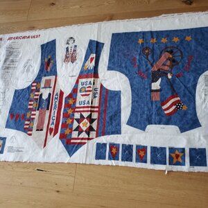 Americana Vest Fabric pattern Panel cut and sew Cranston 4th July Dream Spinners